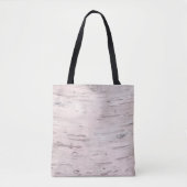 Weiße Birkenbaum Holz Rustikaler Stallbaum Chic Tasche (Vorderseite)