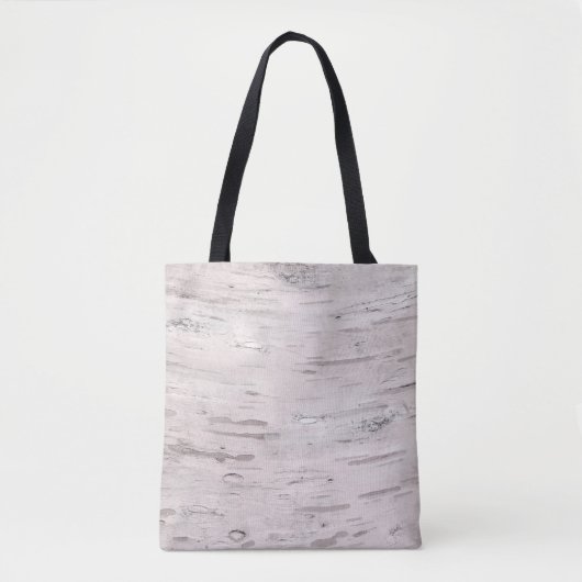 Weiße Birkenbaum Holz Rustikaler Stallbaum Chic Tasche (Vorderseite)