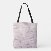 Weiße Birkenbaum Holz Rustikaler Stallbaum Chic Tasche (Rückseite)