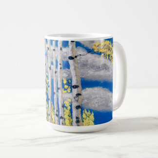 Weiße Birkenbaum-Tasse Kaffeetasse