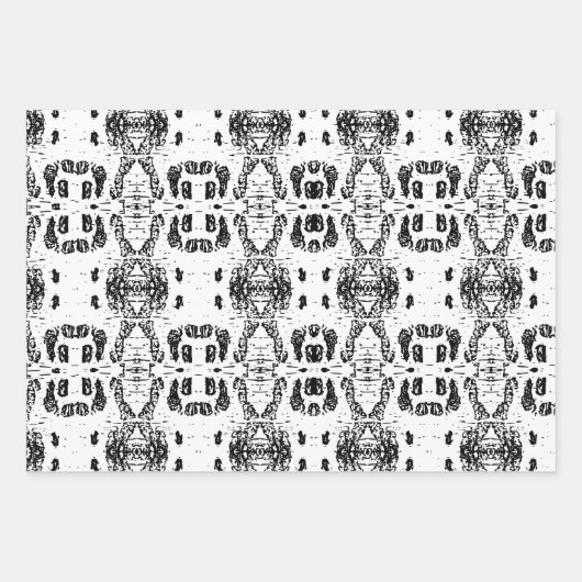 Weiße Birkenbaumbraue Gemustert Geschenkpapier Set (Vorderseite 2)