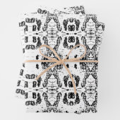 Weiße Birkenbaumbraue Gemustert Geschenkpapier Set (Beispiel)