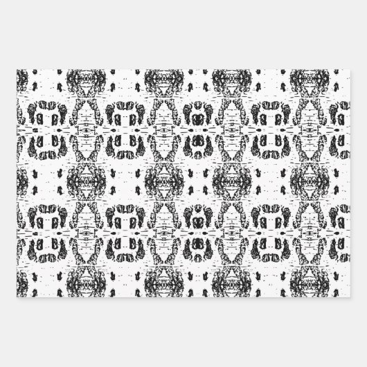 Weiße Birkenbaumbraue Gemustert Geschenkpapier Set (Vorderseite)