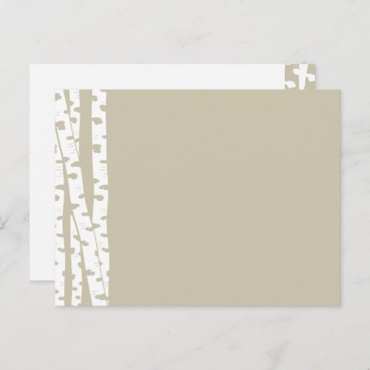 Weiße Birkenbäume Postkarte (Vorne/Hinten)