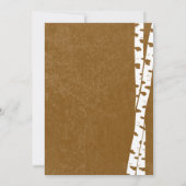 Weiße Birkenbäume Rustikales Brautparty Einladung (Rückseite)