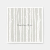 Weiße Birkenbäume Serviette (Vorderseite)