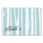Weiße Birkenbäume Tischnummer (Rückseite)