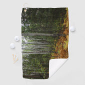 Weiße Birkenbäume und Herbst-Fernen am Rocky Mount Golfhandtuch (Insitu)