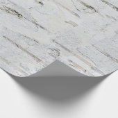 Weiße Birkenstruktur Geschenkpapier (Ecke)