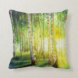 Weiße Birne mit Sun Streaming durch Kissen