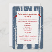 Weiße Birne und Schneeflocken Weihnachten Kardinal Einladung (Vorderseite)