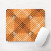 Weiße bis braune Kreise auf orangefarbenen, quadra Mousepad (Mit Mouse)