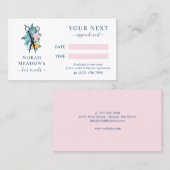 Weiße Bläserschere Haare Stylist Ernennung Terminkarte (Vorne/Hinten)