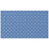 Weiße Blätter auf Blue Tablecloth Tischdecke (Vorderseite (Horizontal))