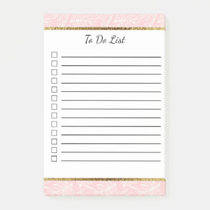Weiße Blätter auf rosa To-Do-Liste Post-it Klebezettel