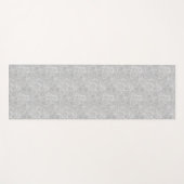 Weiße Blätter auf Silbergrau Yogamatte (Vorderseite (Horizontal))