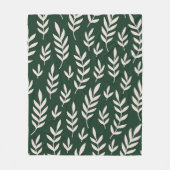 Weiße Blätter Fleece Blanket (Vorderseite)