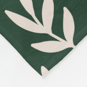 Weiße Blätter Fleece Blanket (Ecke)