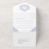 Weiße Blätter Foto UAWG Hochzeit All In One Einladung (Außenbereich)