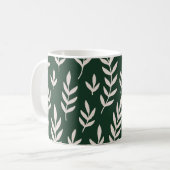Weiße Blätter Kaffeetasse (Vorderseite Links)