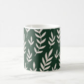 Weiße Blätter Kaffeetasse (Mittel)