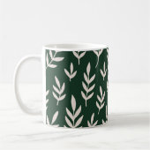 Weiße Blätter Kaffeetasse (Links)