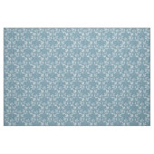 Weiße Blätter nahtlose Muster auf blau Stoff (Fat Quarter (45,7 x 55,9 cm))