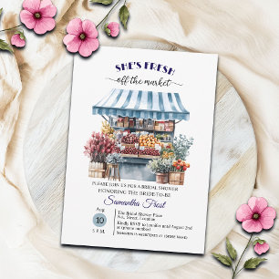 Weiße blaue Floral 'Nicht mehr auf dem Markt' Brau Einladung