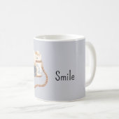 Weiße Blaue Kamera Kaffeetasse (VorderseiteRechts)