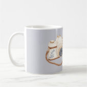 Weiße Blaue Kamera Kaffeetasse (Links)