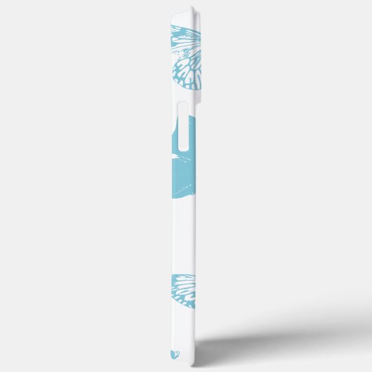 Weiße Blaue Monarchschmetterlinge Case-Mate iPhone Hülle (Rückseite / Rechts)