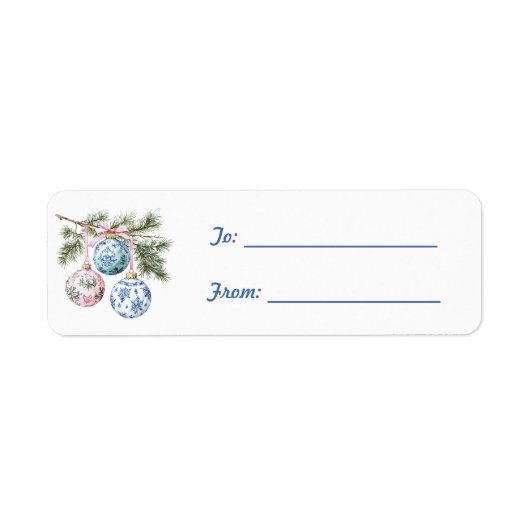 Weiße Blaue Rosa Weihnachtsdekorationen (Vorne)