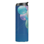 Weiße, blaue und lila Ballons Thermosbecher (Nach links gedreht)