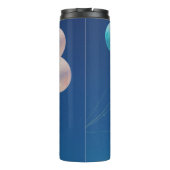 Weiße, blaue und lila Ballons Thermosbecher (Rückseite)