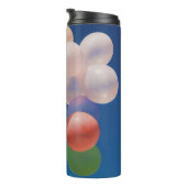 Weiße, blaue und lila Ballons Thermosbecher (Nach rechts gedreht)
