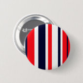 Weiße, blaue und rote Streifen Button (Vorne & Hinten)