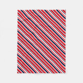 Weiße, blaue und rote Streifen Fleecedecke (Vorderseite)
