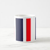 Weiße, blaue und rote Streifen Kaffeetasse (Mittel)
