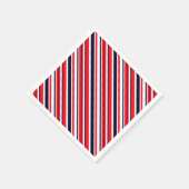 Weiße, blaue und rote Streifen Serviette (Ecke)