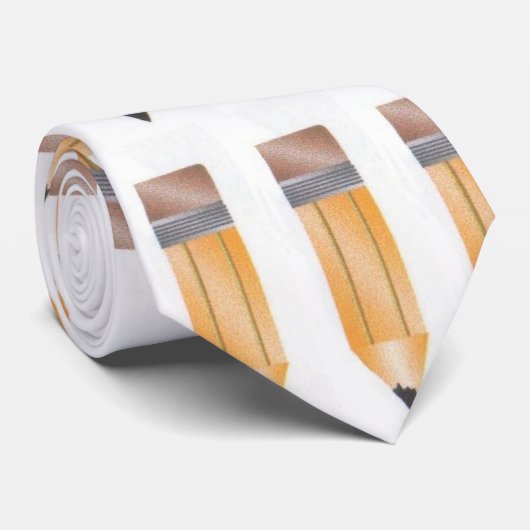 Weiße Bleistift-Krawatte Krawatte (Gerollt)