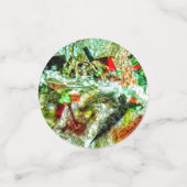 Weiße, blendende abstrakte Tischkonfetti, entspann Konfetti (Klein Vorderseite)