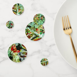 Weiße, blendende abstrakte Tischkonfetti, entspann Konfetti