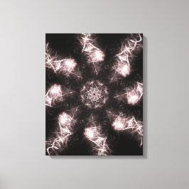 Weiße Blitz-Plasma-Fraktal-Kunst Leinwanddruck
