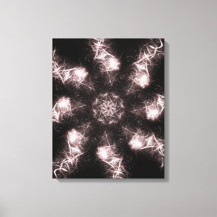 Weiße Blitz-Plasma-Fraktal-Kunst Leinwanddruck