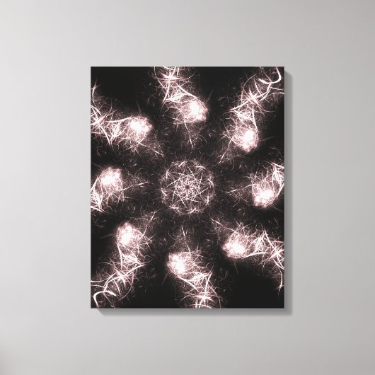 Weiße Blitz-Plasma-Fraktal-Kunst Leinwanddruck (Vorderseite)