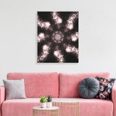 Weiße Blitz-Plasma-Fraktal-Kunst Leinwanddruck (Insitu (Wohnzimmer))
