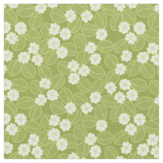 Weiße Blossom Blumenmuster Stoff (Nahaufnahme)