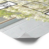 Weiße Blossom Frühlingsbäume Foto 2 Familienbäume Poster (Ecke)