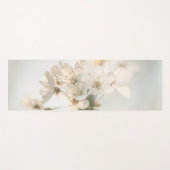 Weiße Blossom Nature Foto Yogamatte (Vorderseite (Horizontal))