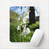 Weiße Bluebells Mousepad (Mit Mouse)